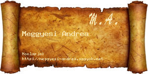 Meggyesi Andrea névjegykártya