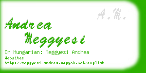 andrea meggyesi business card